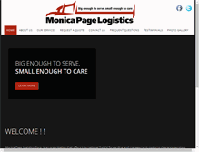 Tablet Screenshot of monicapagelogistics.com